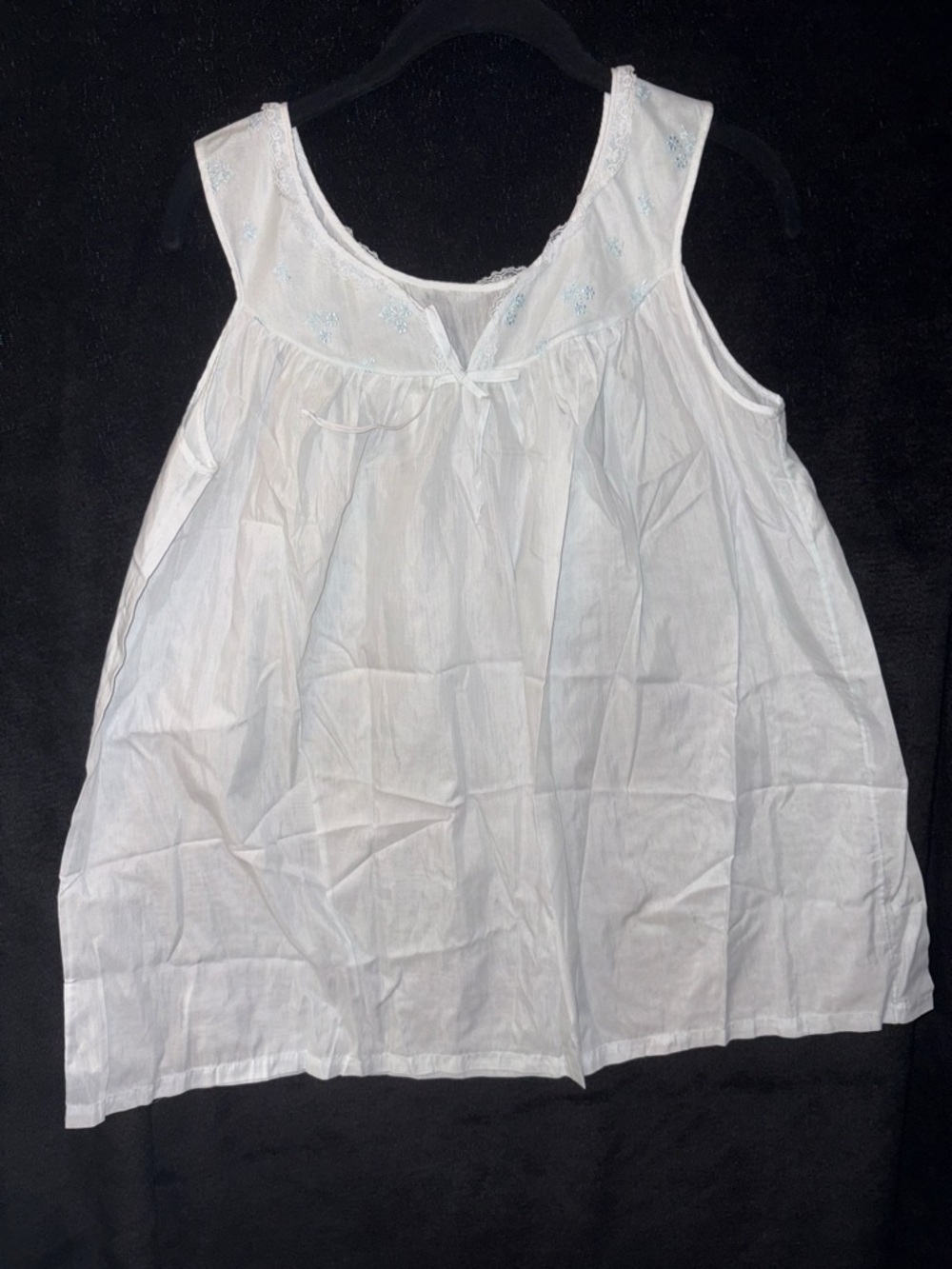 Vintage Sanforized Embroidered Babydoll Tank & Bloomers Pajama Set Sz 36 White